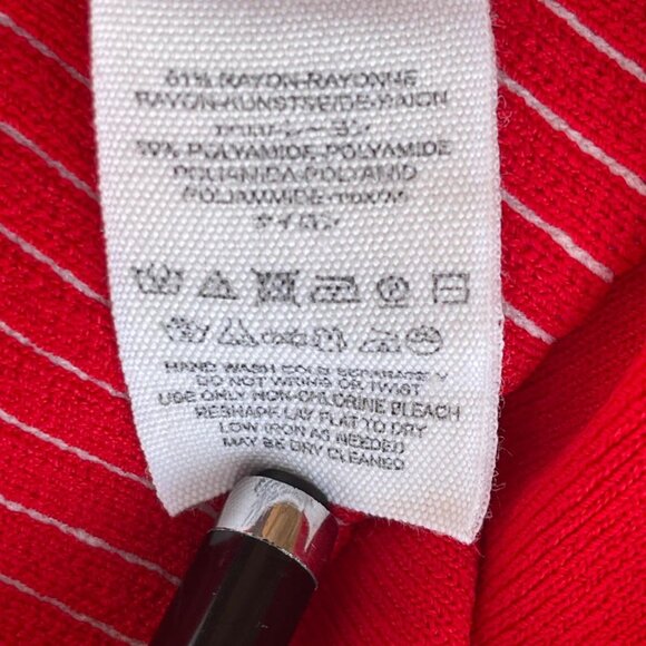 Free People Red & Pink Knit Sunday Flair Wide Leg High Waist Knit Pants Size M - Picture 12 of 12